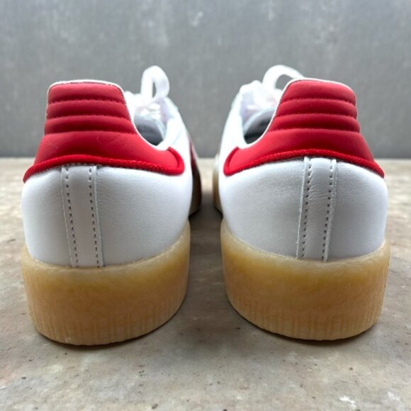 adidas Women's Sambae Shoes 'White Better Scarlet Gum' - Size10.5 (NEW IN BOX) - Picture 6 of 9
